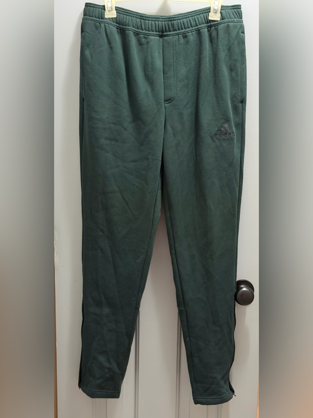 NEW Adidas Dark Green Fleece Sweatpants Joggers Pants Men’s Size Large